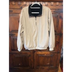 Wedge Golf & Beyond Reversible 1/4 Zip Tan & Black Pullover Men’s Large